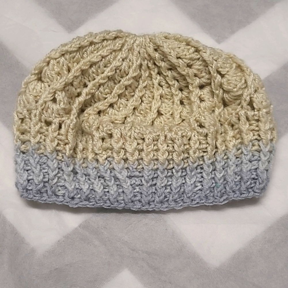 Hand knit by Mom, girls winter beret